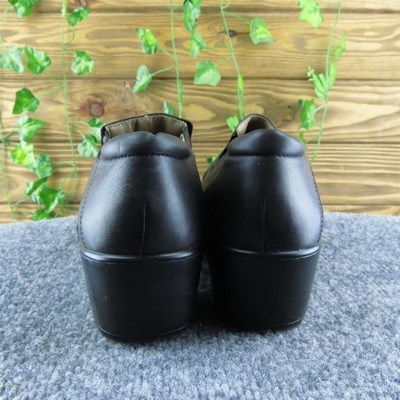 Easy Spirit Women Clog Shoes Black Leather Slip On Size 10 Medium - Picture 5 of 9